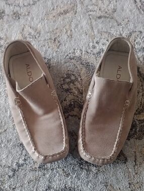 ALDO Men's Suede Slip-On Loafers in Taupe Beige